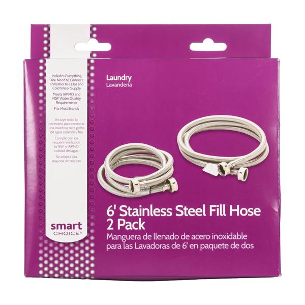 Braided Stainless Steel 6' Washer Fill Hoses