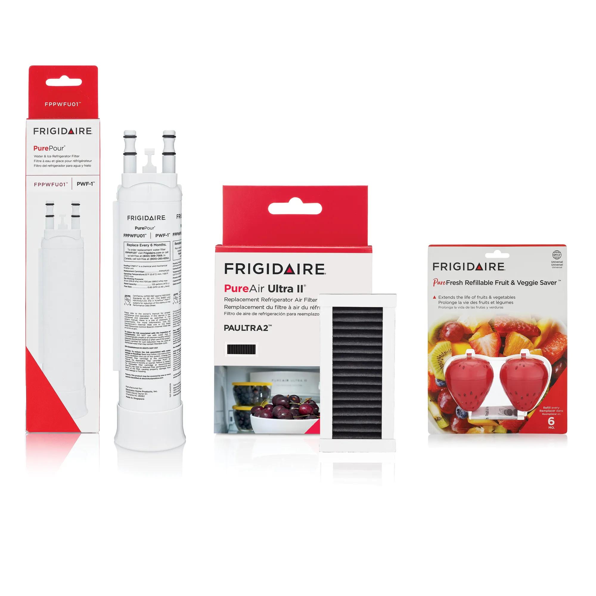 FPPWFU01, PAULTRA2, and FRPFUFV2 Water and Air Filter Combo Kit with Produce Saver 