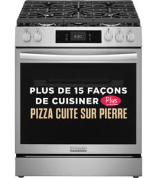 Frigidaire Gallery Cuisinière à gaz à commande frontale de 30 po avec pizza cuite sur pierre