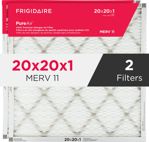 PureAir®   20" x 20" x 1" MERV 11 Premium Allergen Air Filter - 2 Pack - HVAC2020112