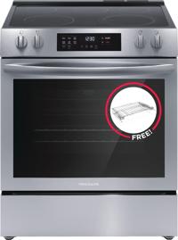 30" Front Control Electric Range, Includes Free Glide Rack