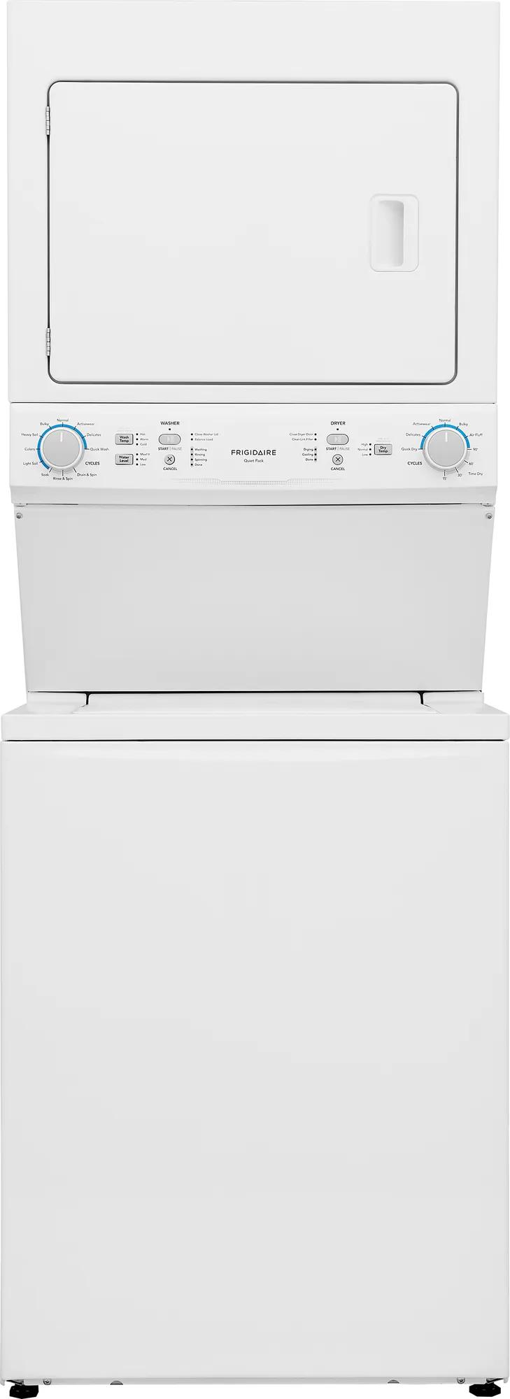Electric Long Vent Stacked Laundry Center - 3.9 Cu. Ft Washer and 5.5 Cu. Ft. Dryer
