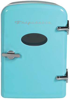6-Can Retro Mini Fridge - Blue