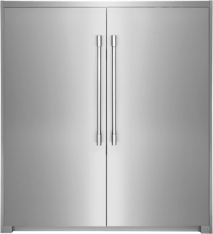 19 Cu. Ft. Stainless Side-by-Side Column Refrigerator & Freezer with 75" Flat Trim Kit