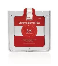Square Chrome Burner Pan, Fits Most