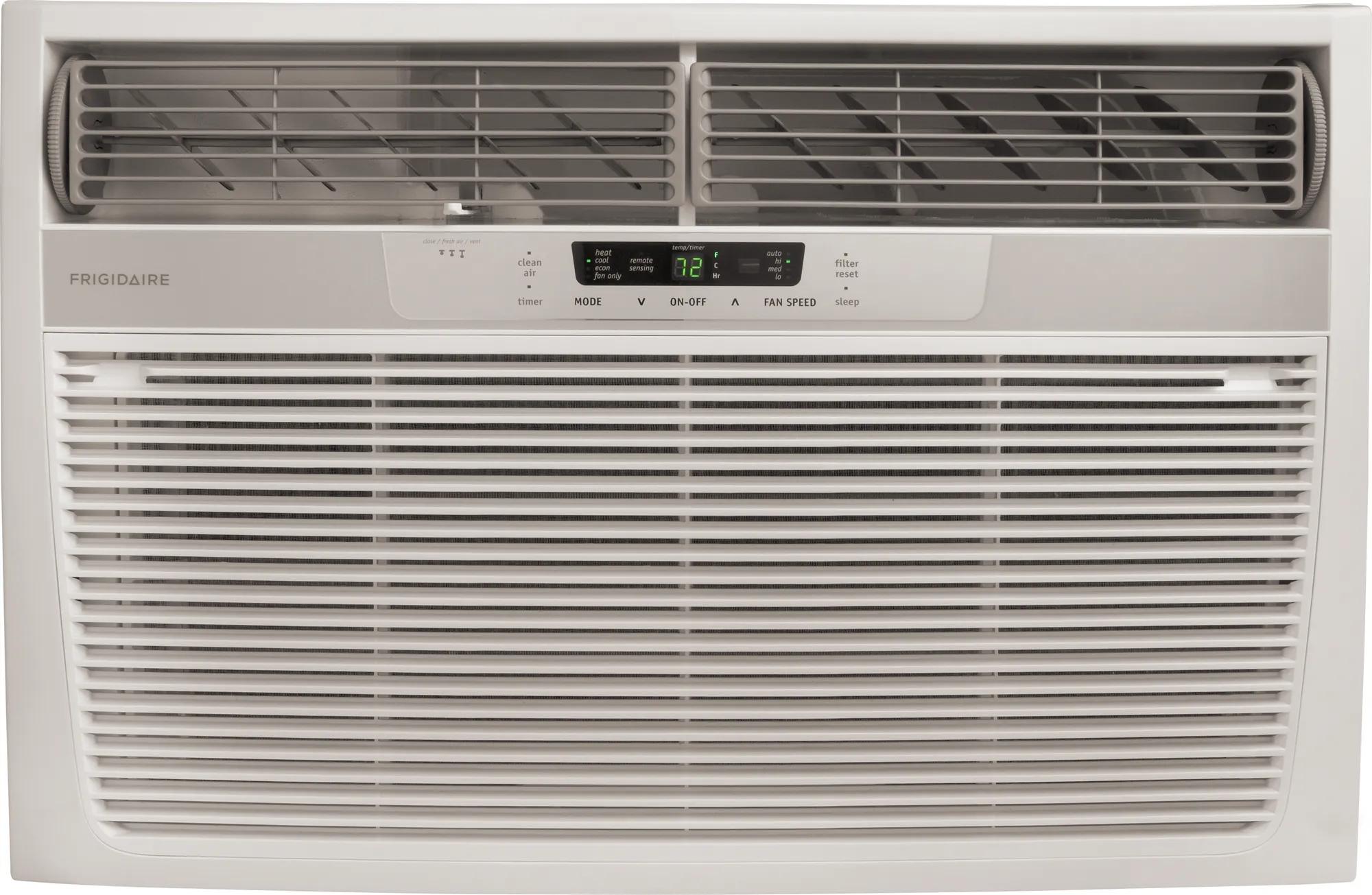 25,000 BTU Window-Mounted Room Air Conditioner with Supplemental Heat