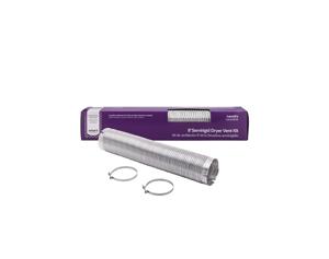 8' Long 4" Diameter Semi Rigid Dryer Vent Installation Kit with Elbow