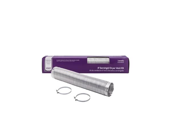 8' Long 4" Diameter Semi Rigid Dryer Vent Installation Kit with Elbow