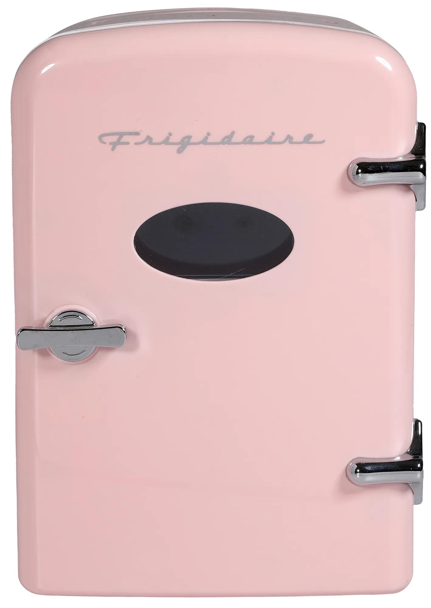 6-Can Retro Mini Fridge Cooler - Pink