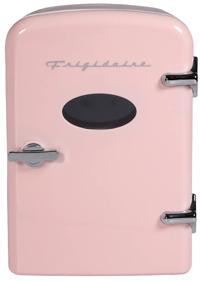 6-Can Retro Mini Fridge Cooler - Pink