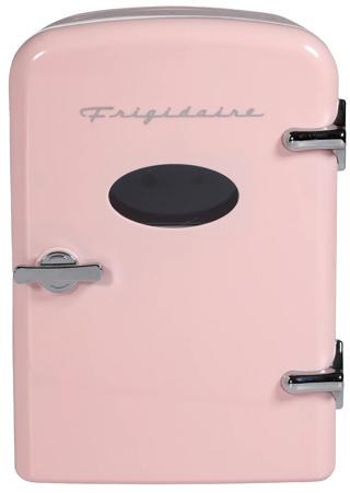 6-Can Retro Mini Fridge Cooler - Pink