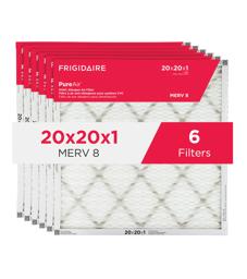 Frigidaire Filtre à air pour allergènes PureAir® 20 po x 20 po x 1 po MERV 8 - paquet de 6