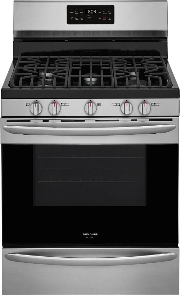 30" Freestanding Gas Range with Steam Clean