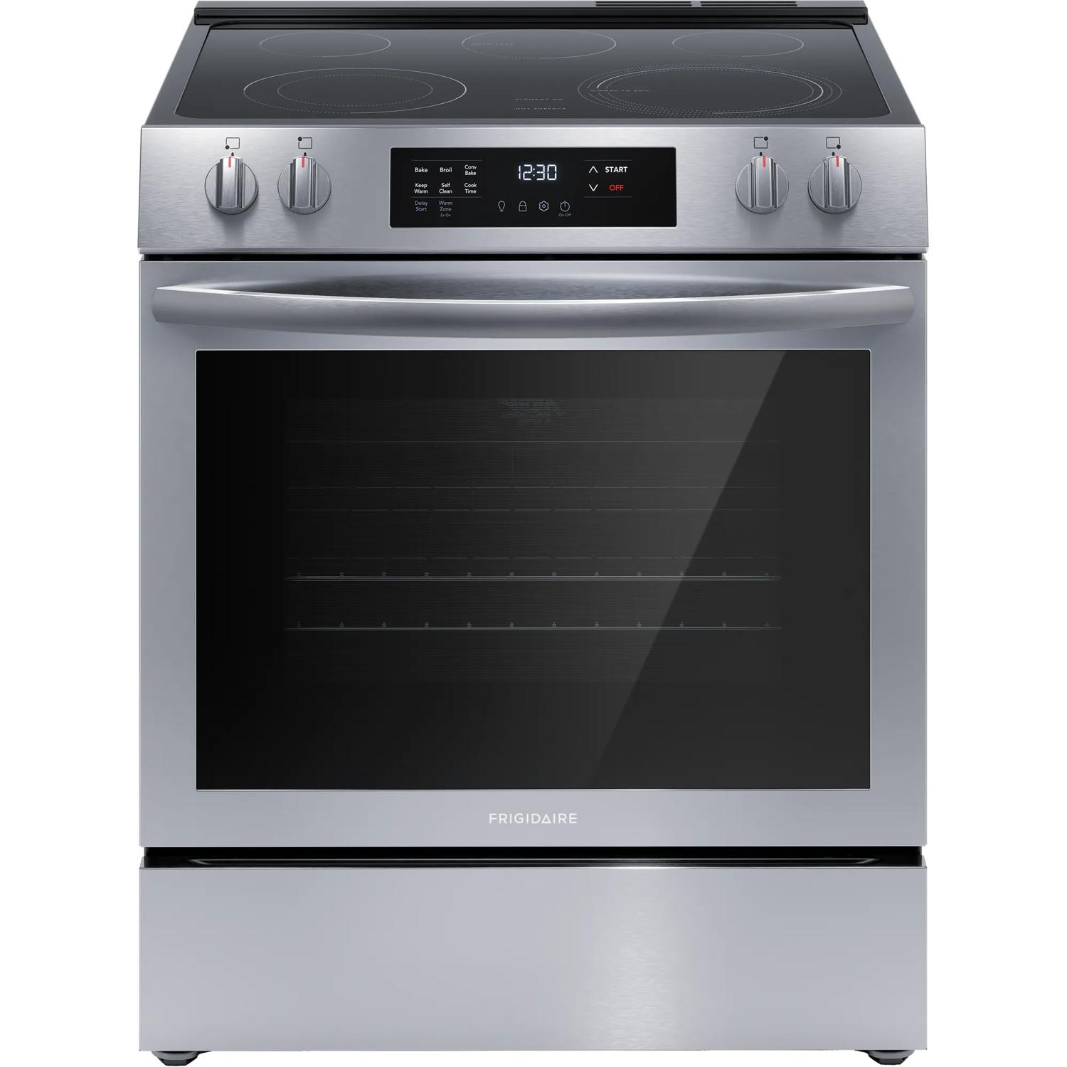 Frigidaire 5.3 Cu Ft Five Burner Front Control Self Clean Induction Range