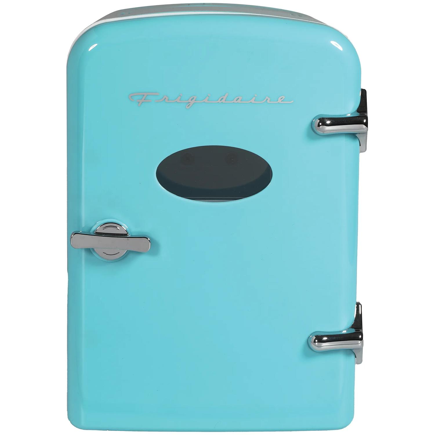 EFMIS129-BLUE 6-Can Retro Mini Beverage Refrigerator, Blue