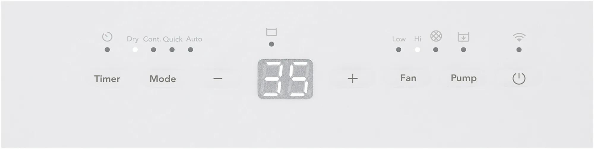 Déshumidificateur à pompe intégrée 50 pintes Blanc-FHDP5033Y1