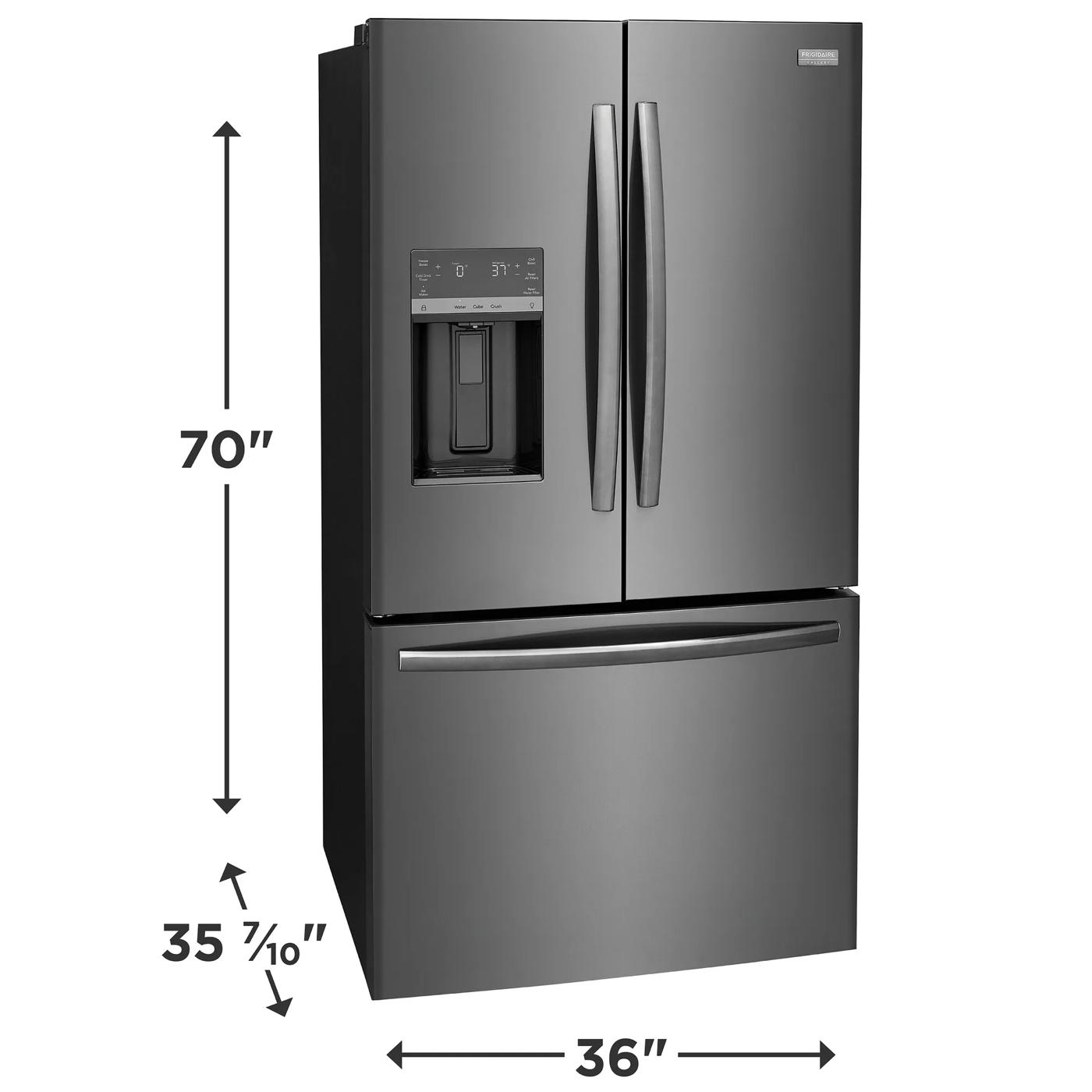 28 Cu. Ft. Standard-Depth French Door Refrigerator Black Stainless Steel-GRFS2853AD