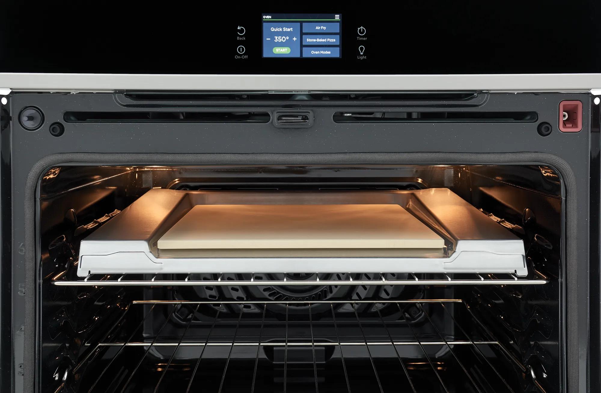 Four électrique mural simple de 30 pouces avec pizza cuite sur pierre Acier inoxydable-GCWS3070AF