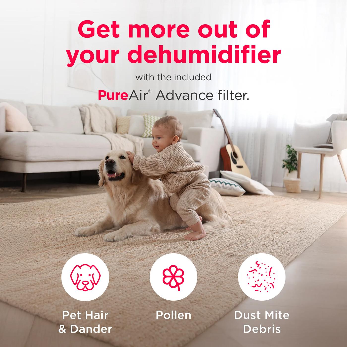 2-in-1 50 Pint Dehumidifier with Built-in Allergy Filter and Wi-Fi (Energy Star) White-GHDD5035W1