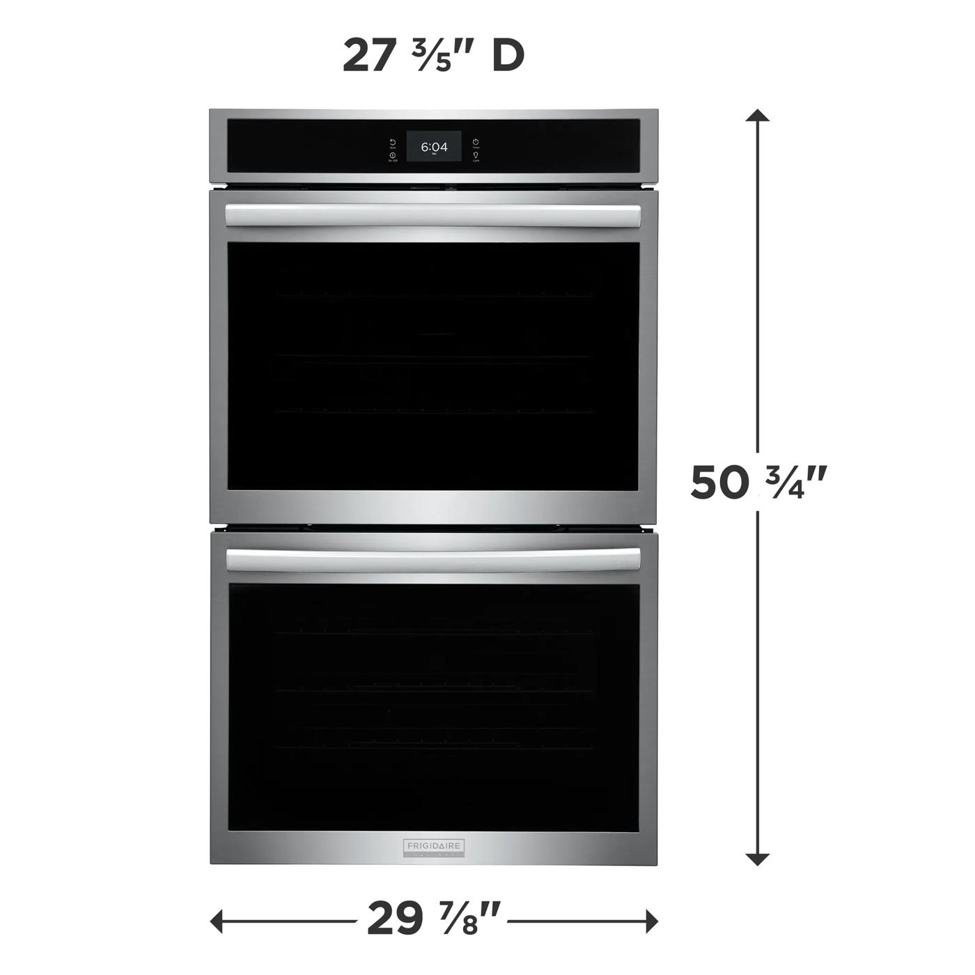 Four mural électrique double de 76 cm (30 po) avec convection totale Acier inoxydable-GCWD3067AF