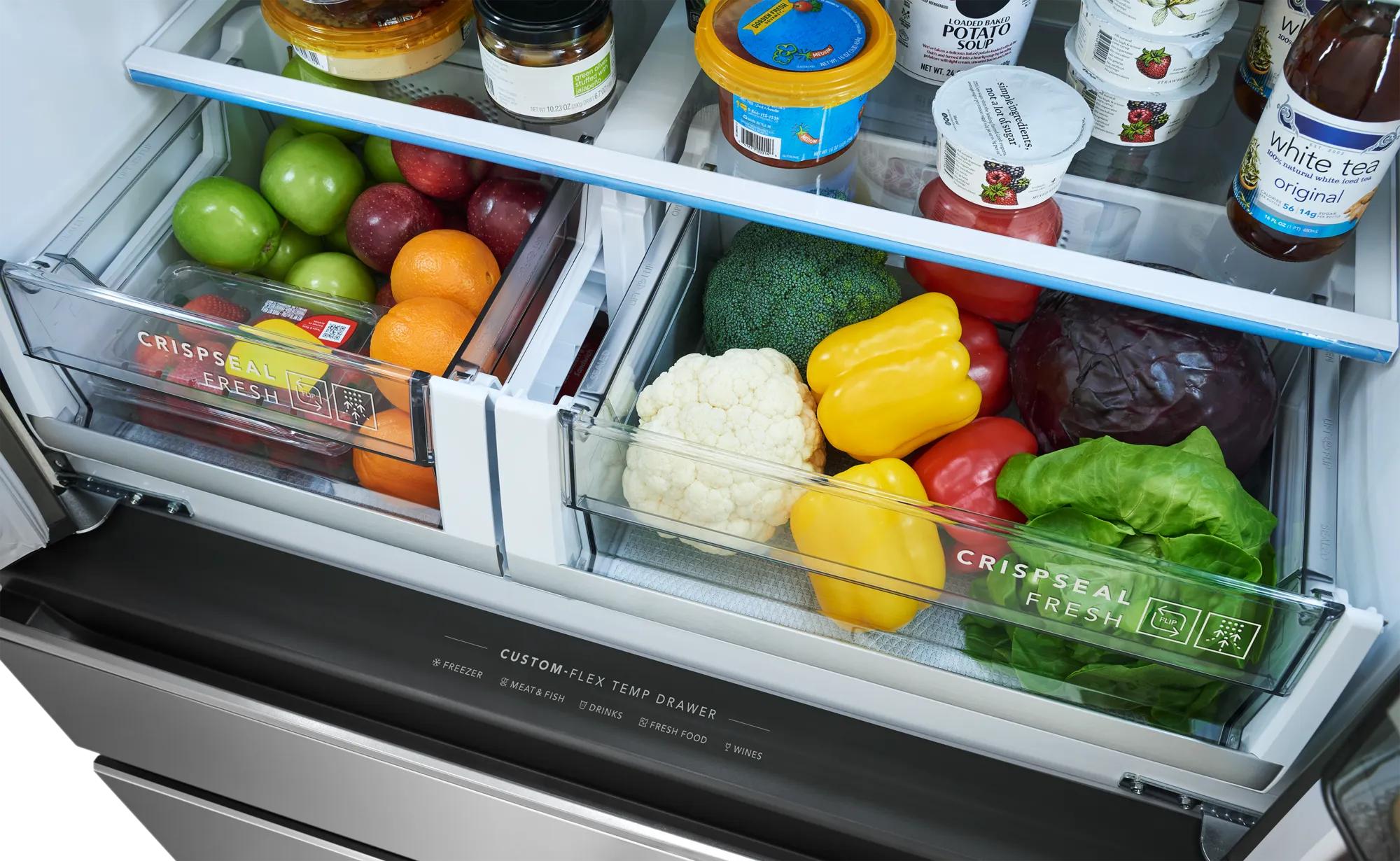 Réfrigérateur à portes françaises de 4 portes avec une profondeur de comptoir de 22 pi cu Acier inoxydable-PRMC2290BF