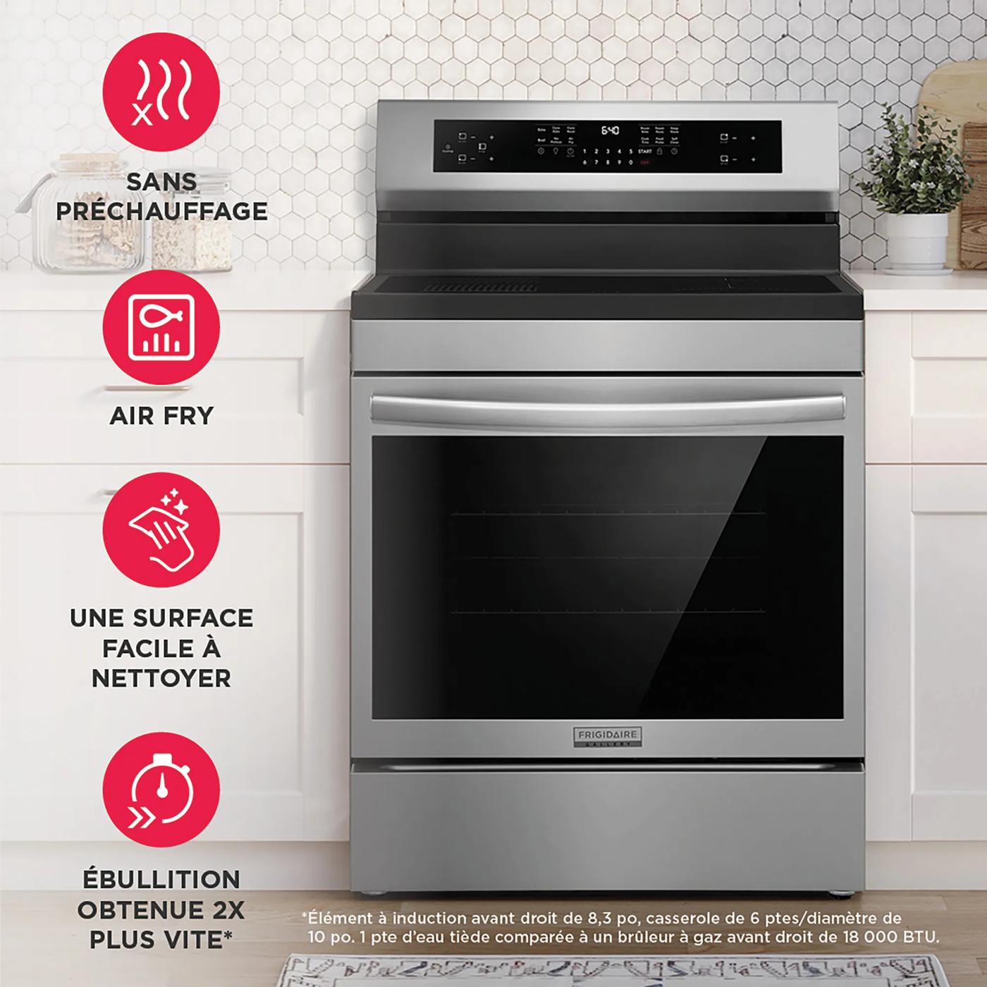 Cuisinière à induction autonome de 30 po avec friture à air chaud Acier inoxydable-GCRI306CBF