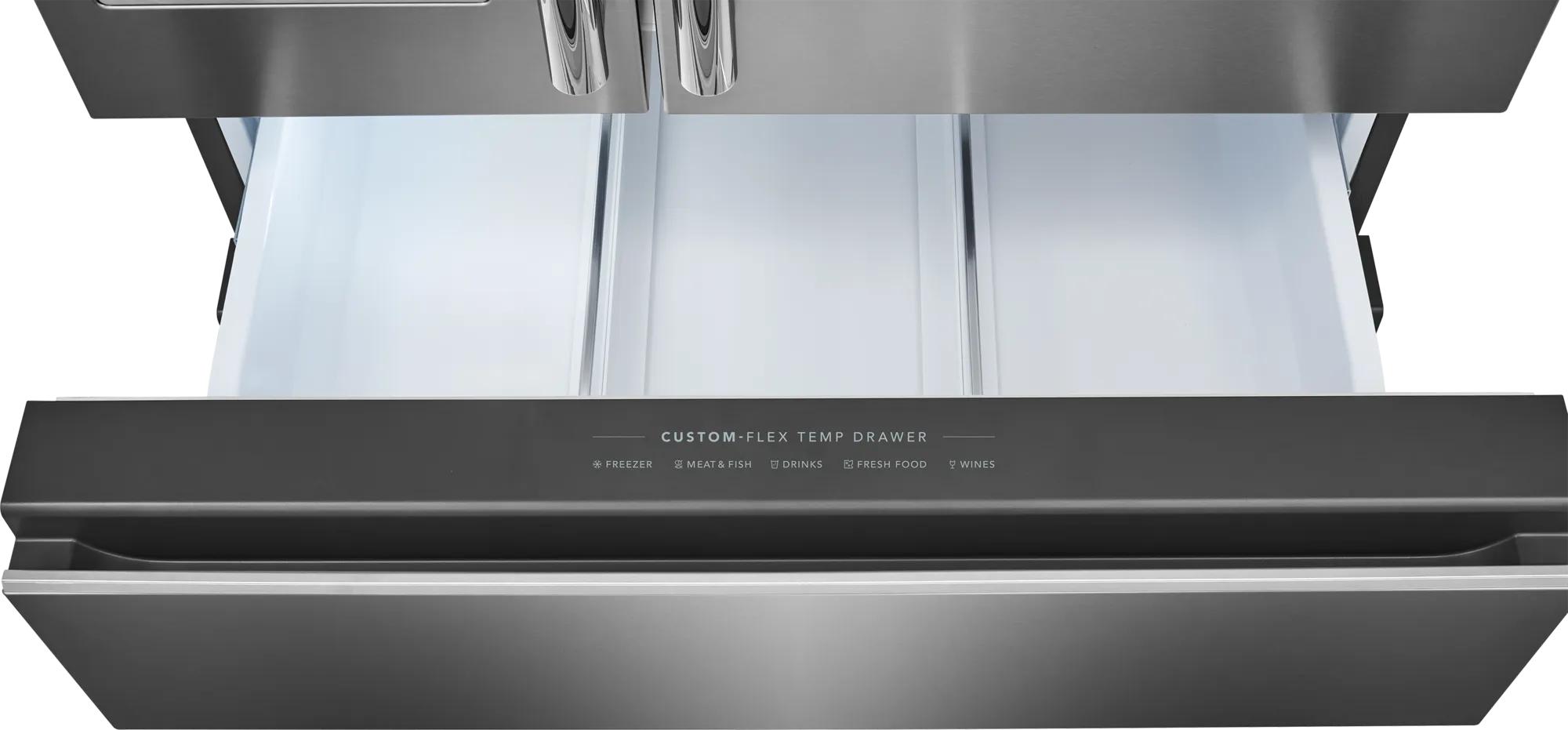 Réfrigérateur à porte française de 4 portes avec une profondeur standard de 26 pi cu Acier inoxydable-PRMS2790BF