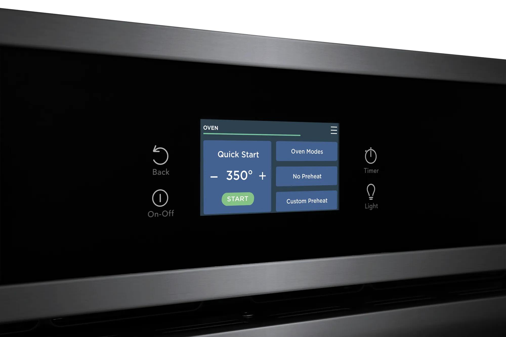 Four mural électrique simple de 68,6 cm (27 po) avec convection totale Acier inoxydable noir-GCWS2767AD