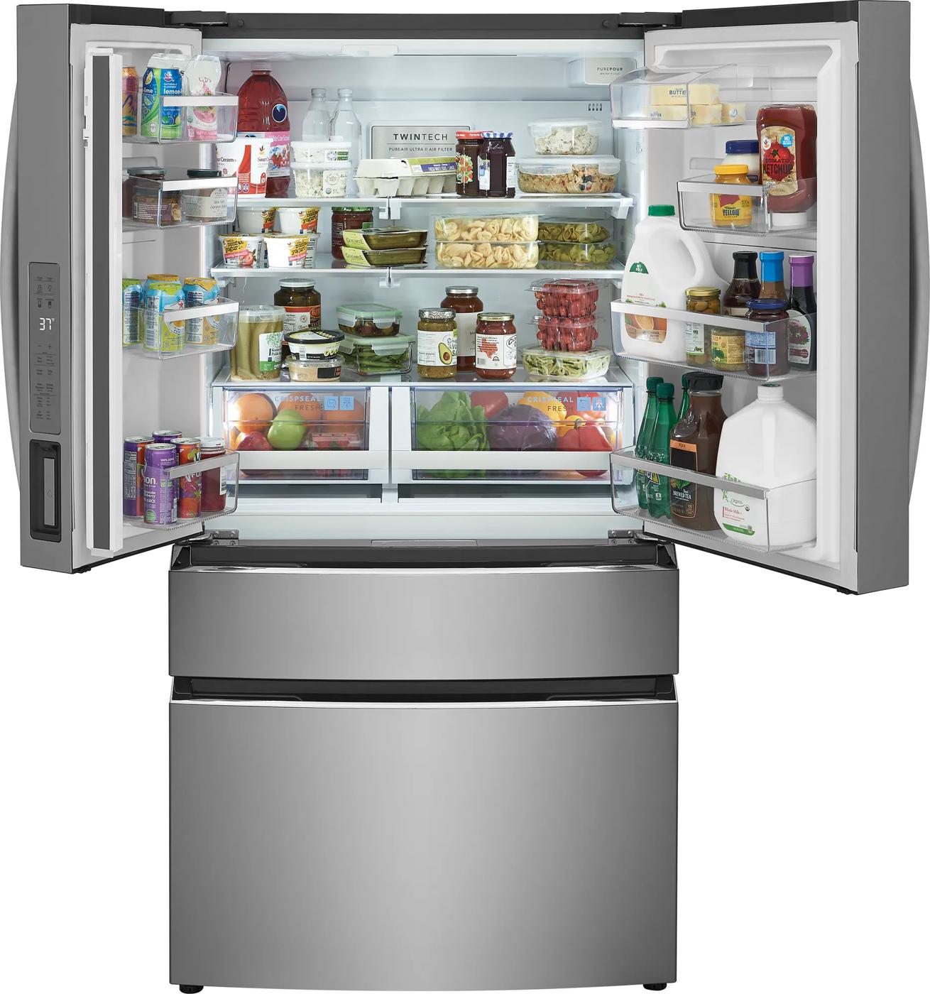 27 Cu. Ft. Standard-Depth 4-Door French Door Refrigerator Stainless Steel-GRMN2872AF
