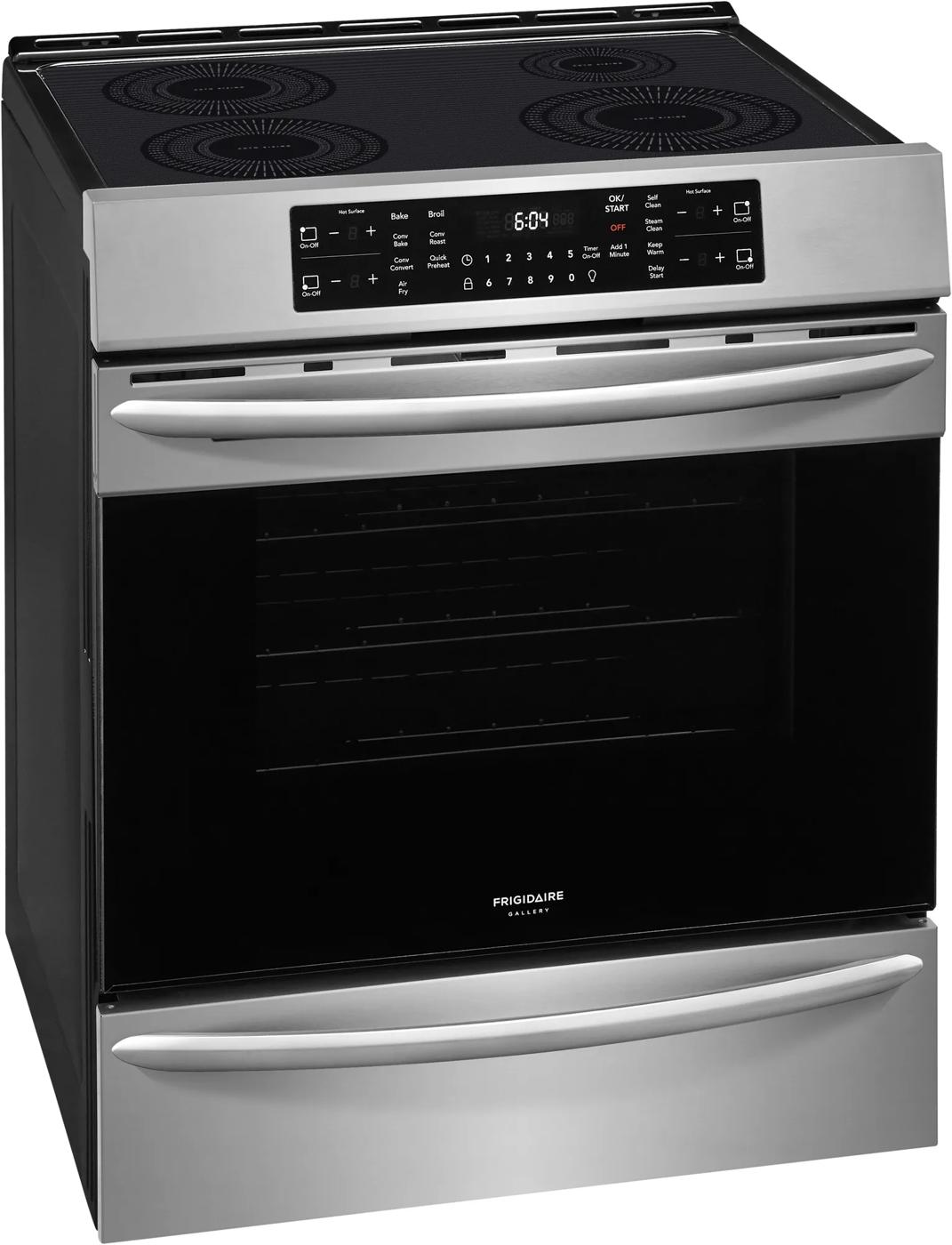 30" Front Control Induction Range with Air Fry Stainless Steel-CGIH3047VF