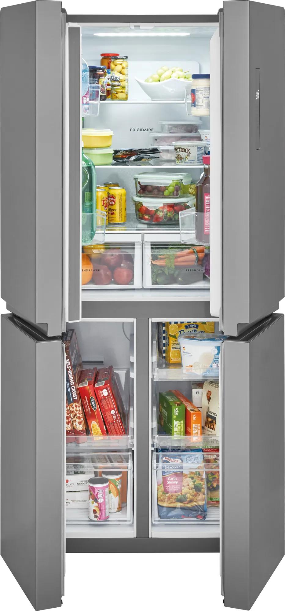 17 Cu. Ft. Counter-Depth 4-Door Refrigerator Fingerprint-Resistant Stainless Steel Look-FRQG1721AV
