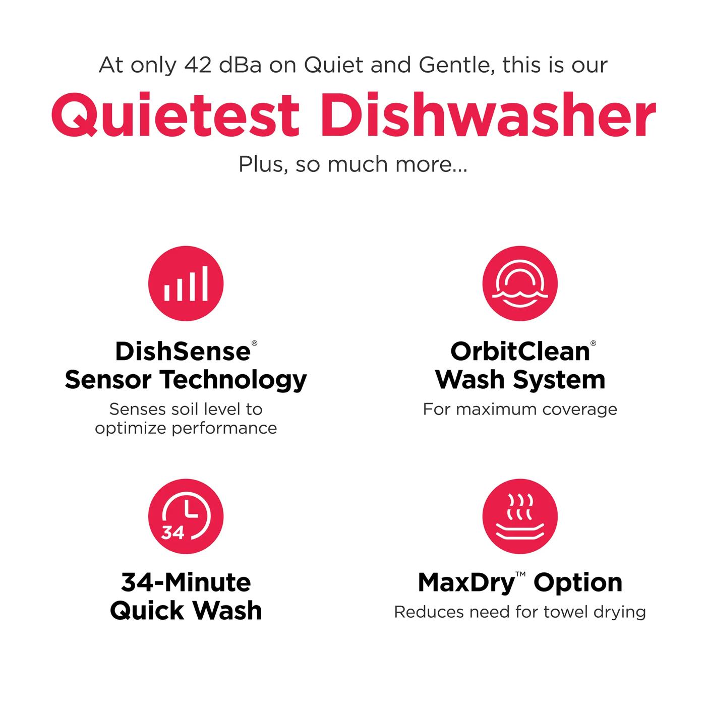 24" Ultra Quiet 42 dBA Dishwasher Stainless Steel-GDPH4525AF