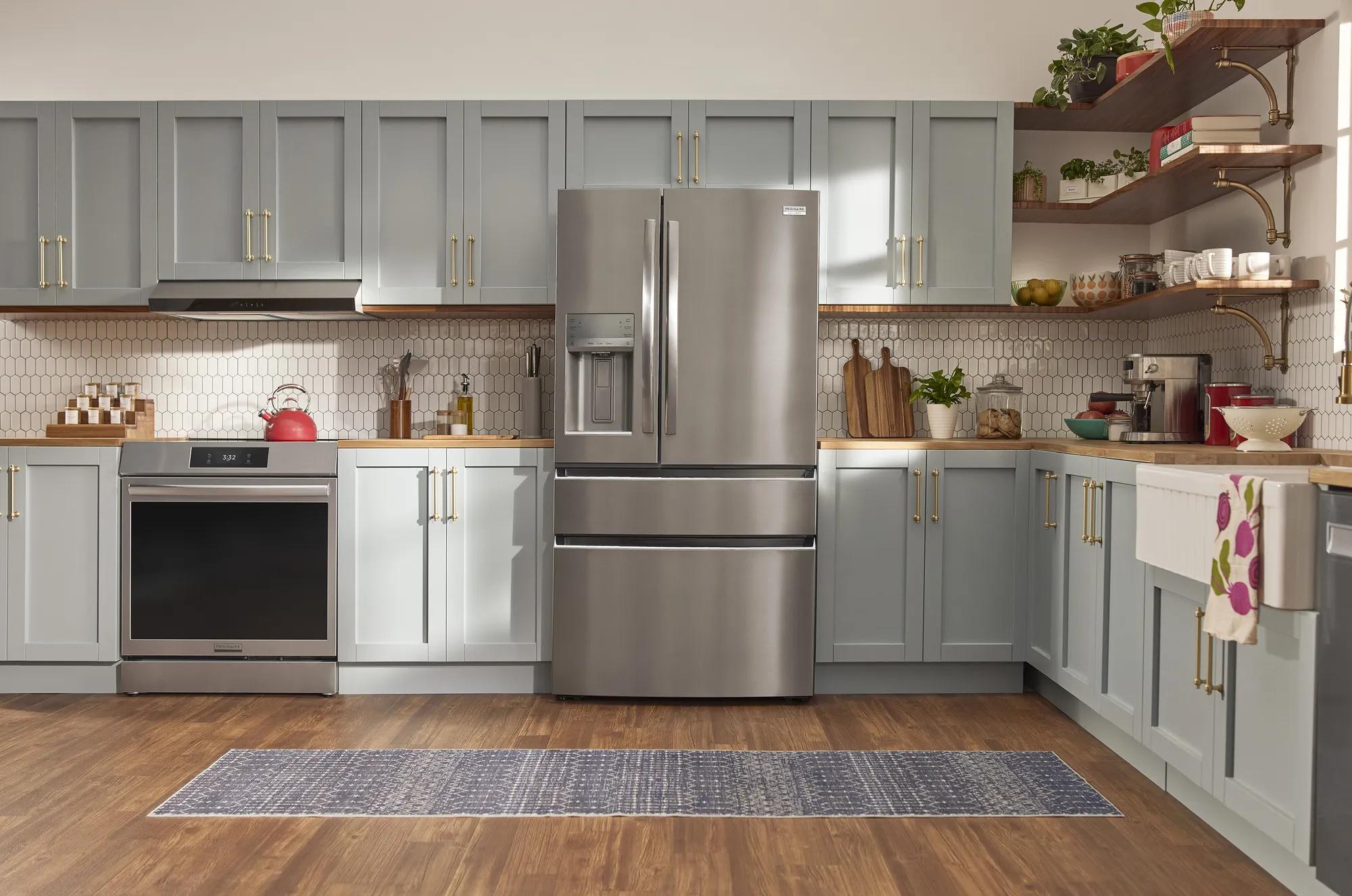 22 Cu. Ft. Counter-Depth 4-Door French Door Refrigerator Stainless Steel-GRMC2273CF