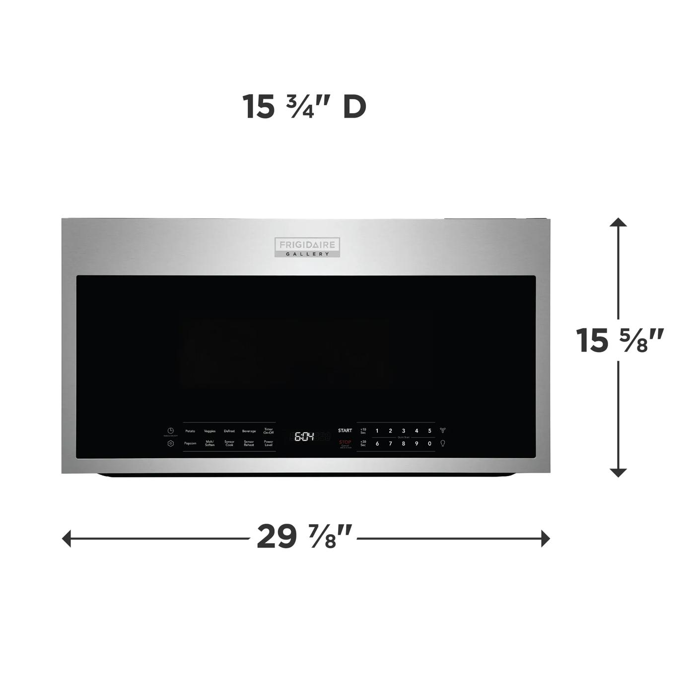Four à micro-ondes à hotte intégrée avec cuisson par capteur (Sensor Cook) de 1,9 pi³ Acier inoxydable-GMOS1964AF