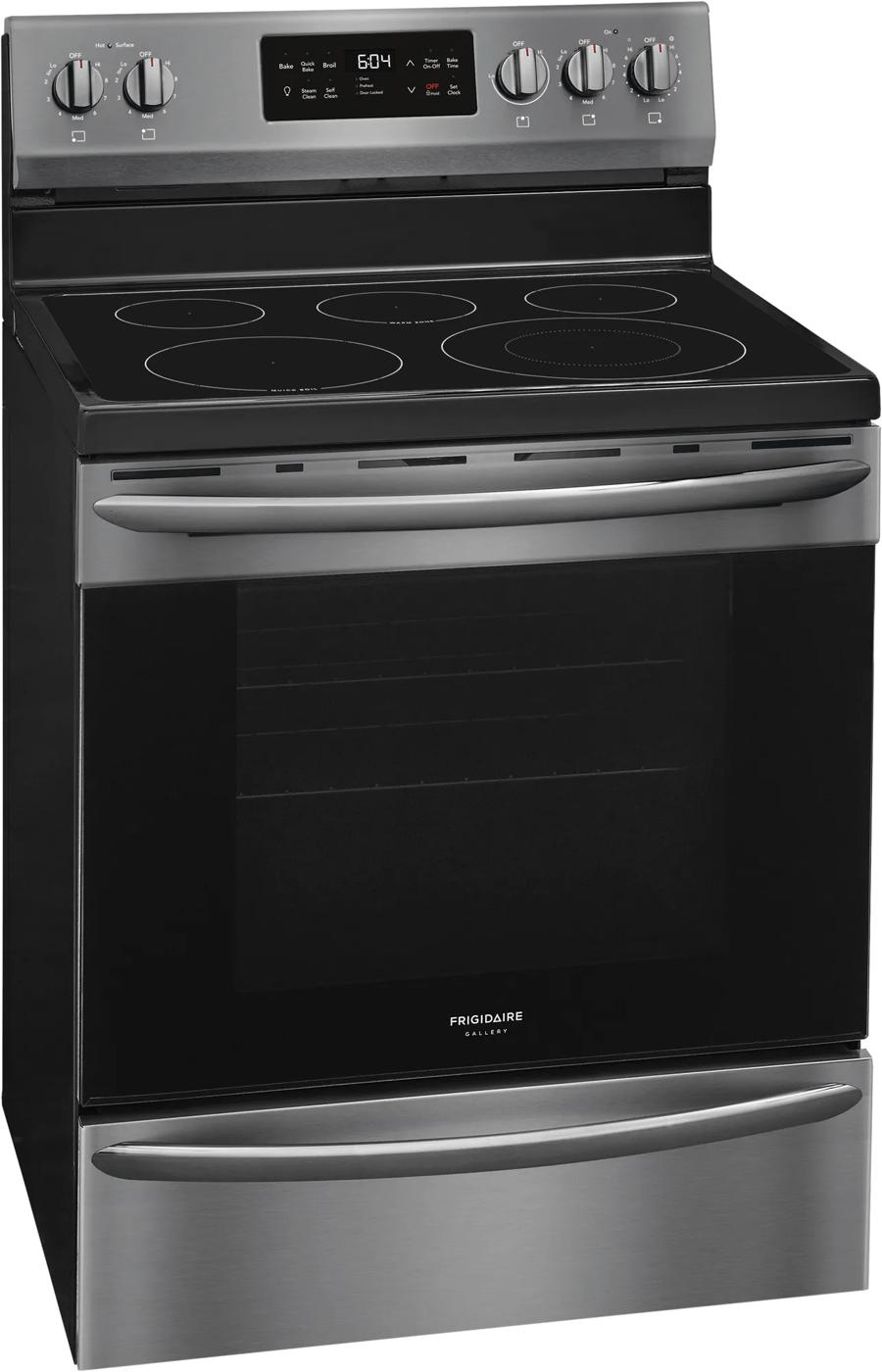 Cuisinière électrique de 30 po Acier inoxydable noir-GCRE302CAD