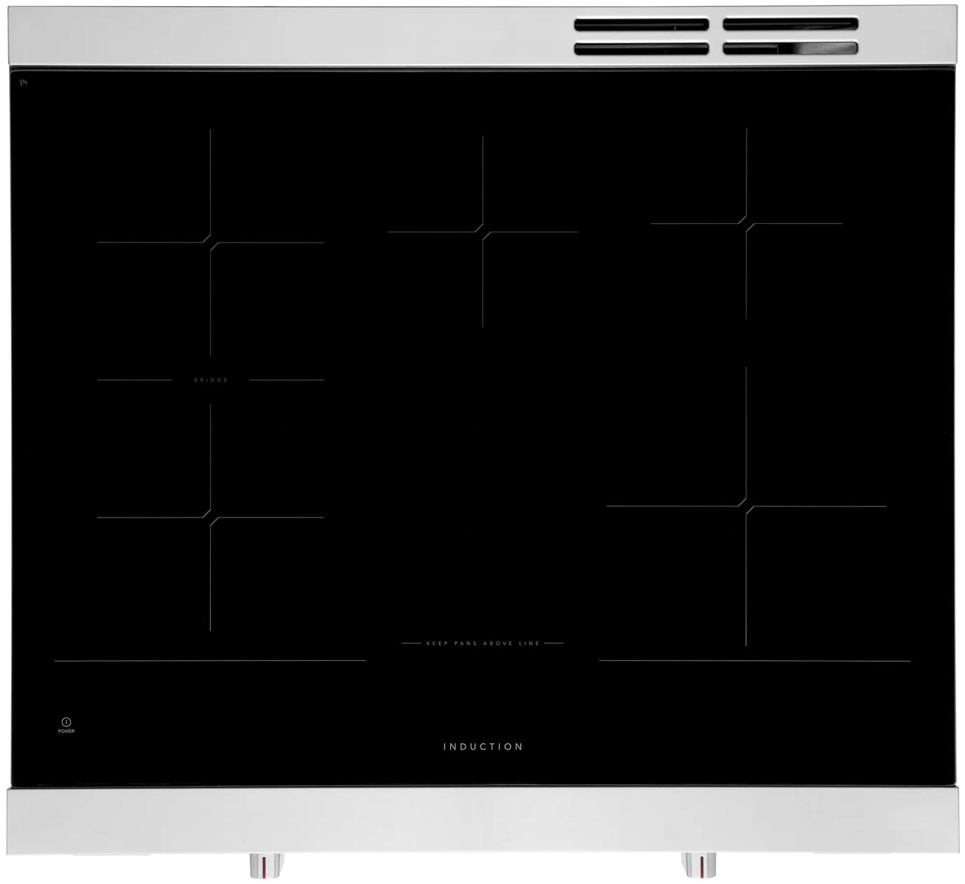 Cuisinière à induction avec commandes frontales de 30 po et convection totale Acier inoxydable-PCFI308CAF