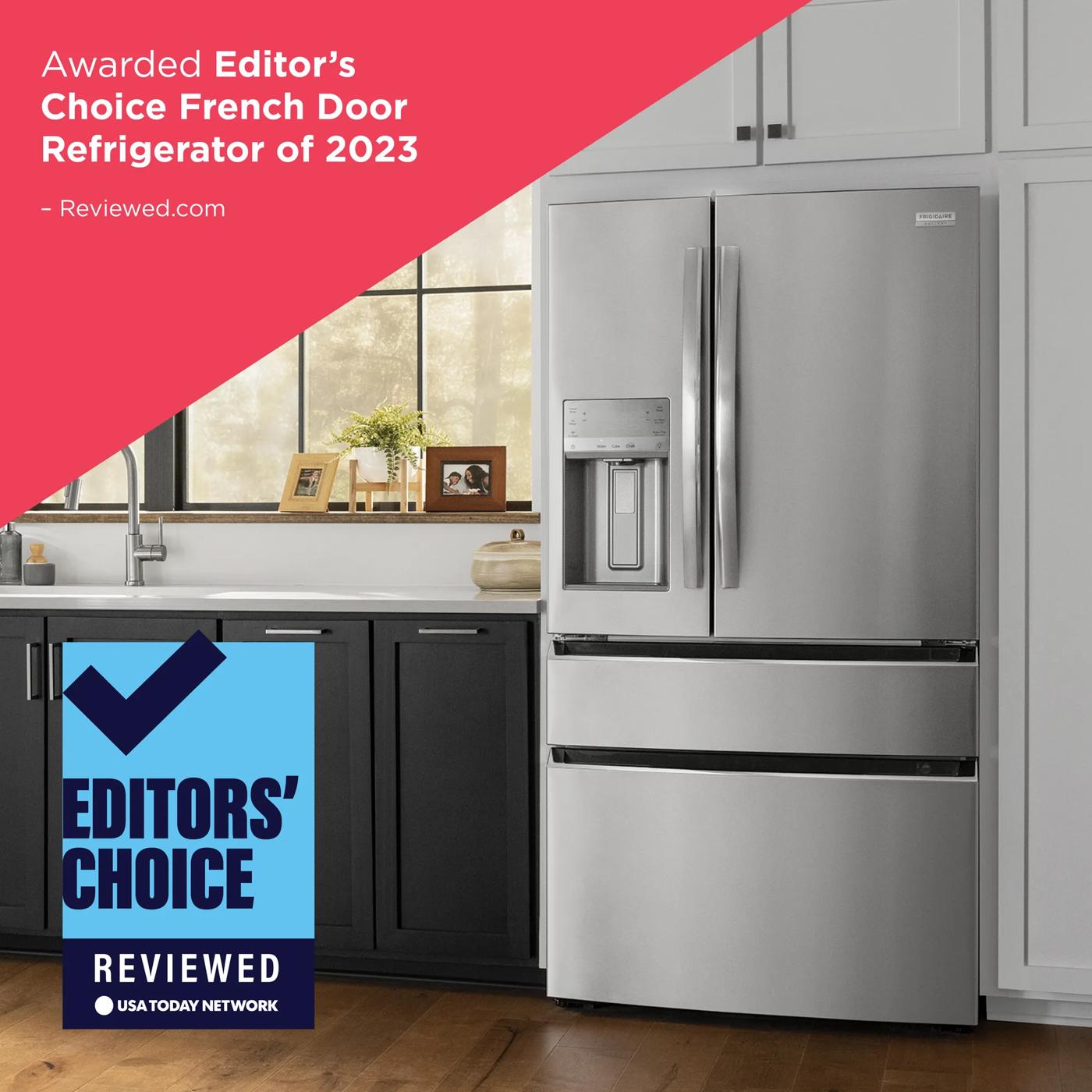 22 Cu. Ft. Counter-Depth 4-Door French Door Refrigerator Stainless Steel-GRMC2273CF