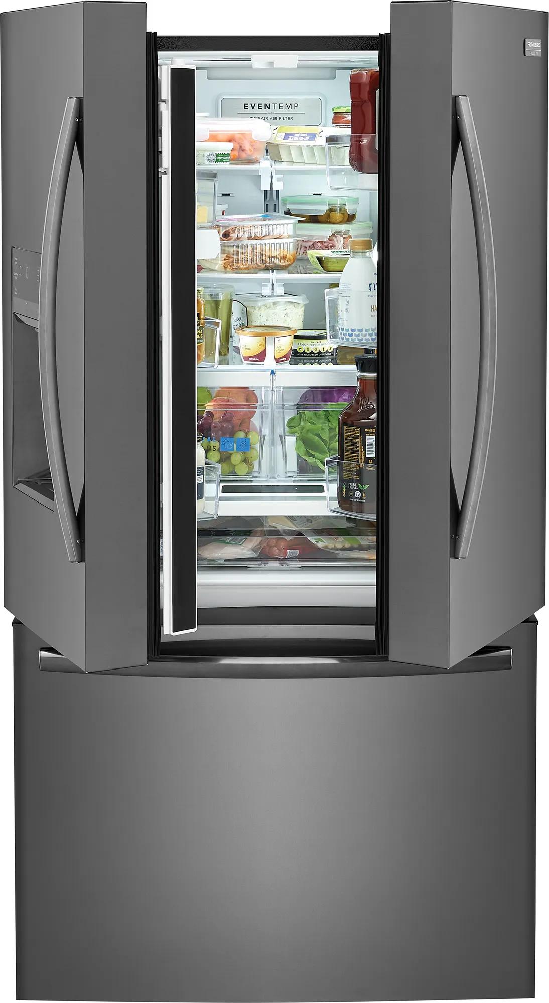 28 Cu. Ft. Standard-Depth French Door Refrigerator Black Stainless Steel-GRFS2853AD