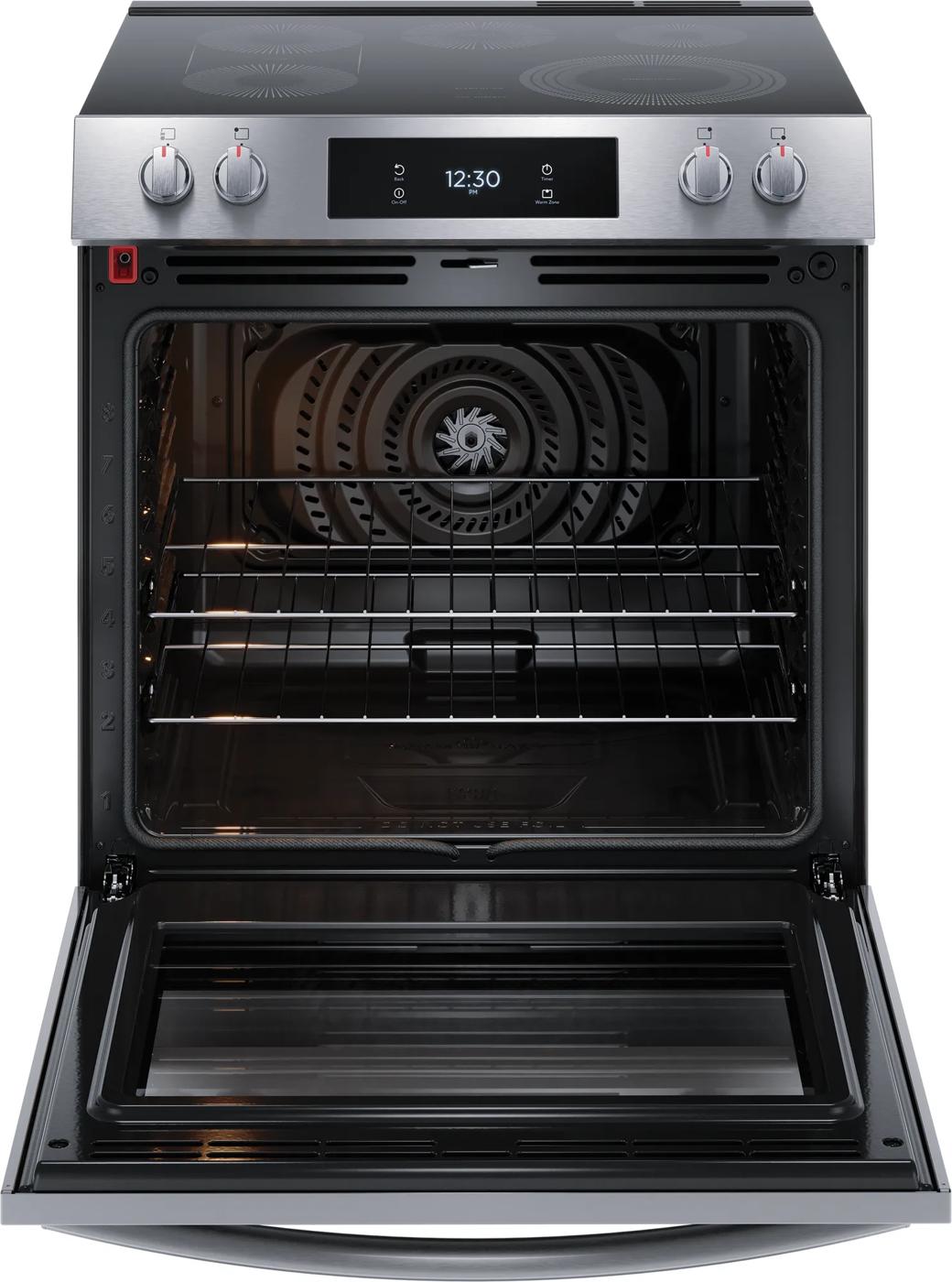 Cuisinière électrique à commande frontale de 30 po avec convection totale Acier inoxydable-GCFE306CBF