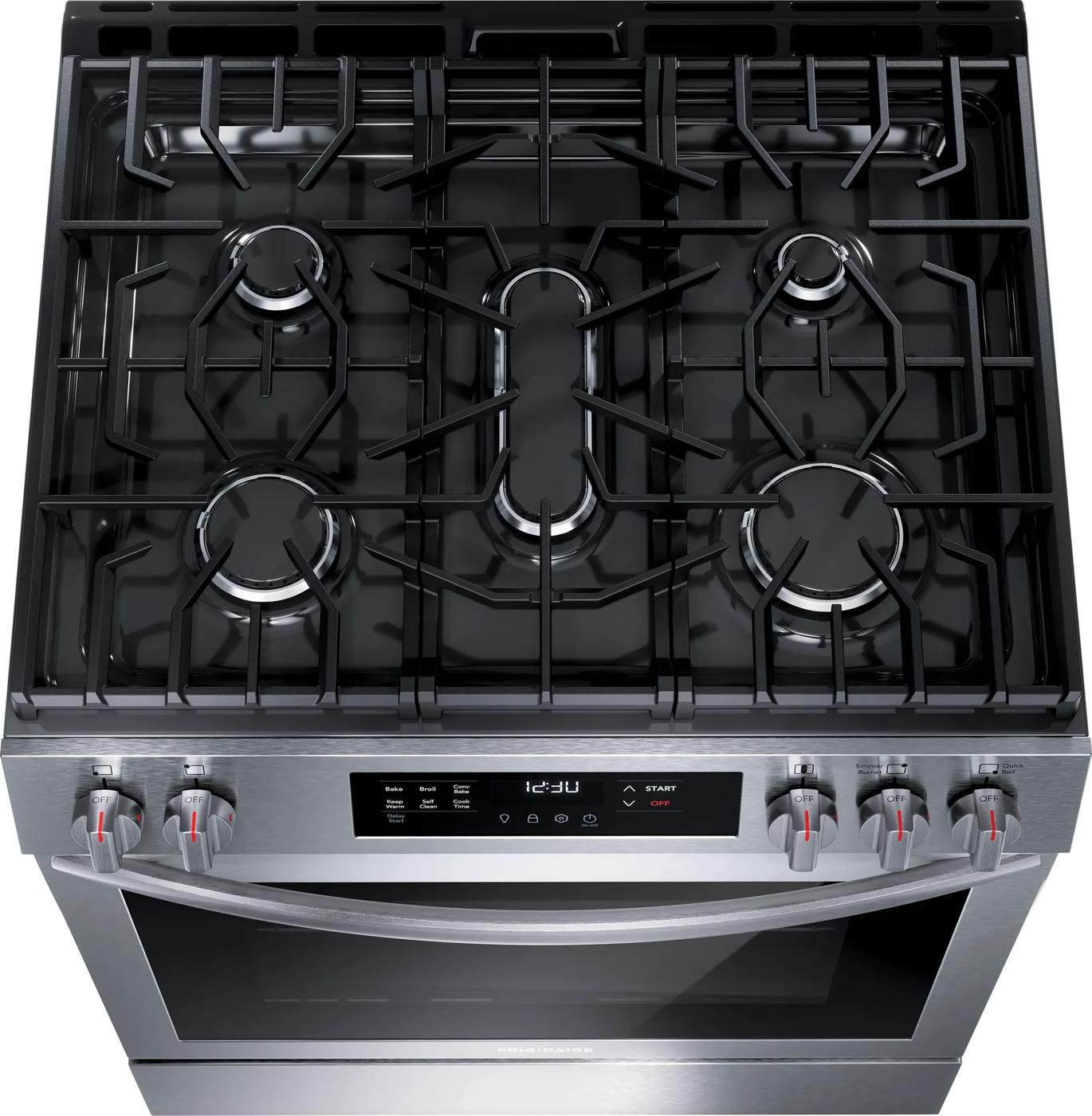 30" Front Control Gas Range with Convection Bake Stainless Steel-FCFG3083AS