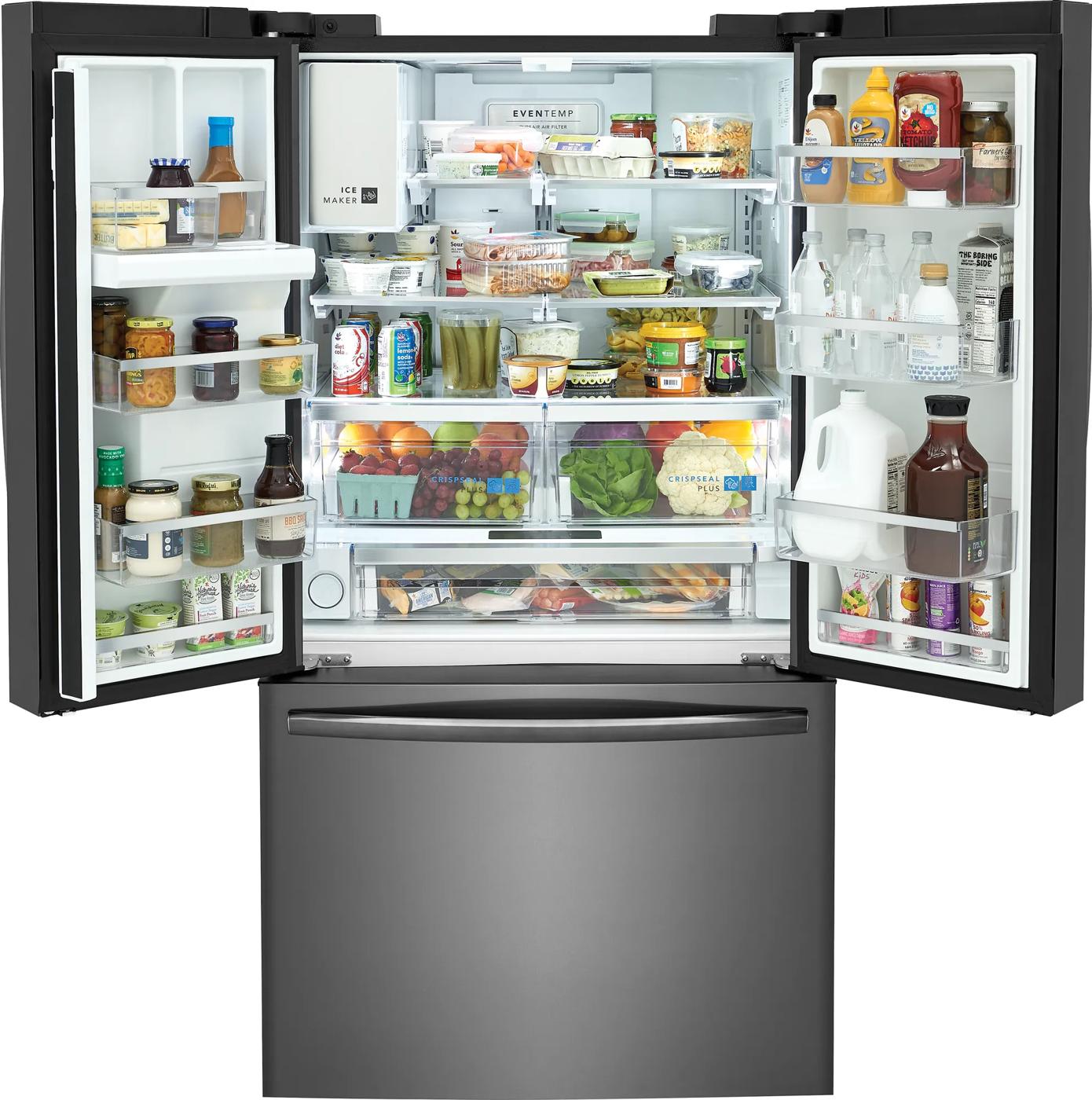 28 Cu. Ft. Standard-Depth French Door Refrigerator Black Stainless Steel-GRFS2853AD