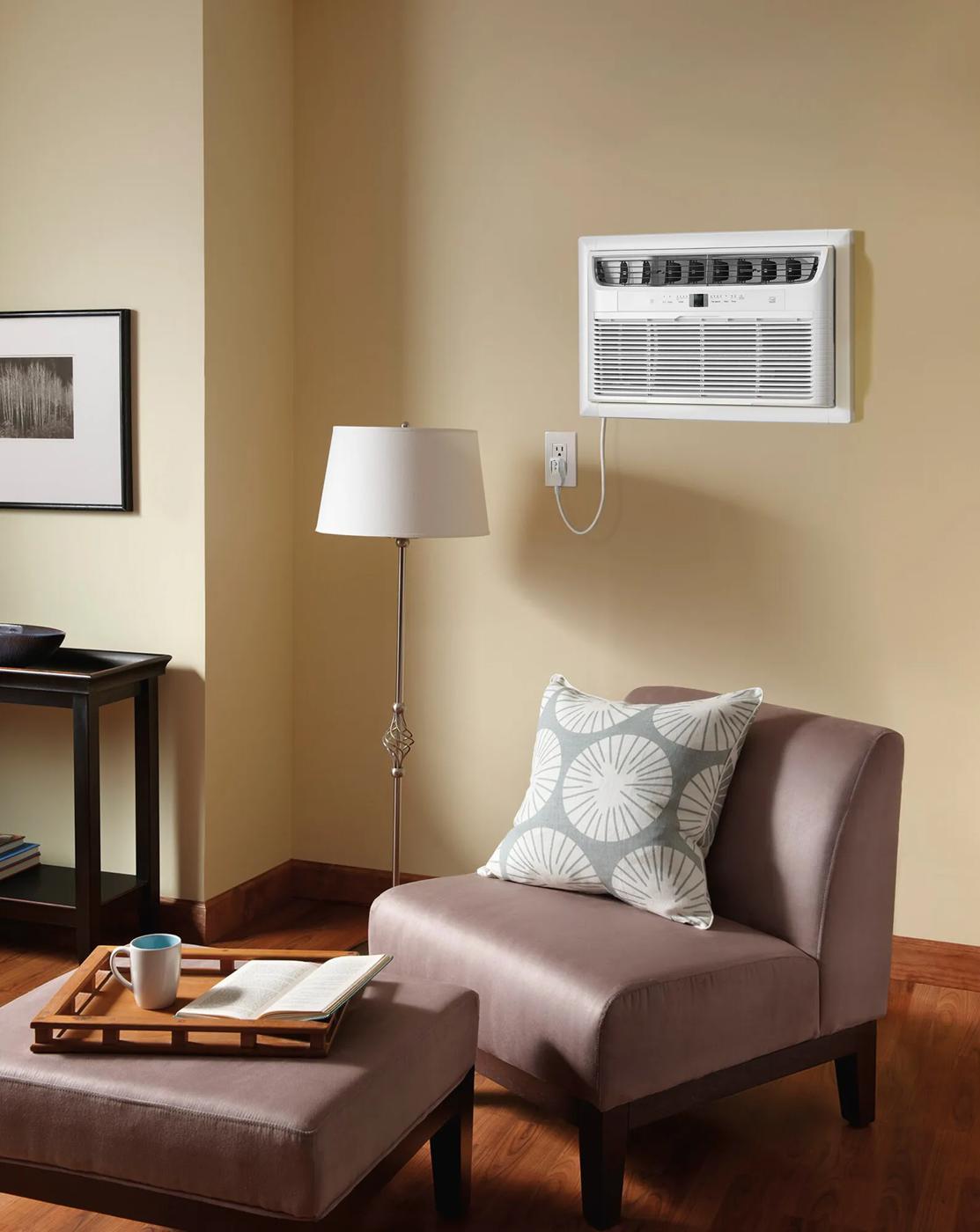 12,000 BTU Wall Room Air Conditioner with Supplemental Heat White-FHTE123WA2