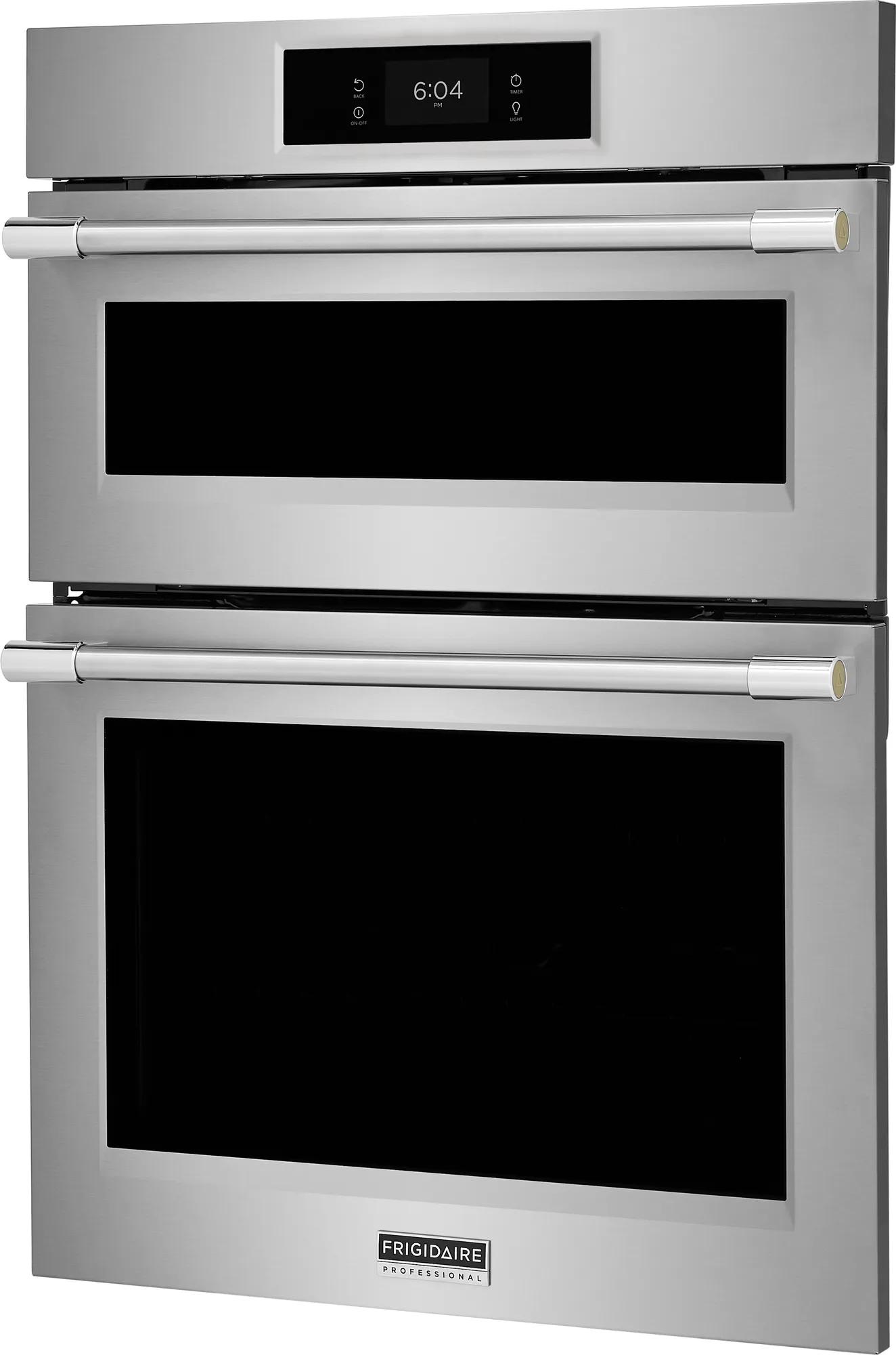 30" Electric Wall Oven and Microwave Combination with Total Convection Stainless Steel-PCWM3080AF