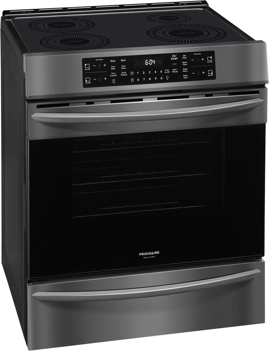 30" Front Control Induction Range with Air Fry Black Stainless Steel-CGIH3047VD