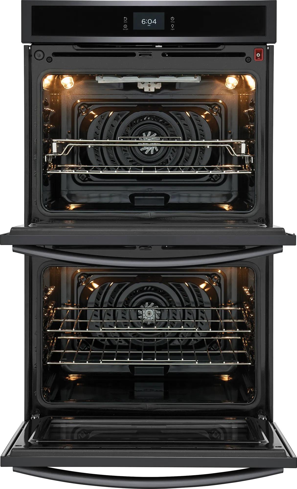 30" Double Electric Wall Oven with Total Convection Black Stainless Steel-GCWD3067AD