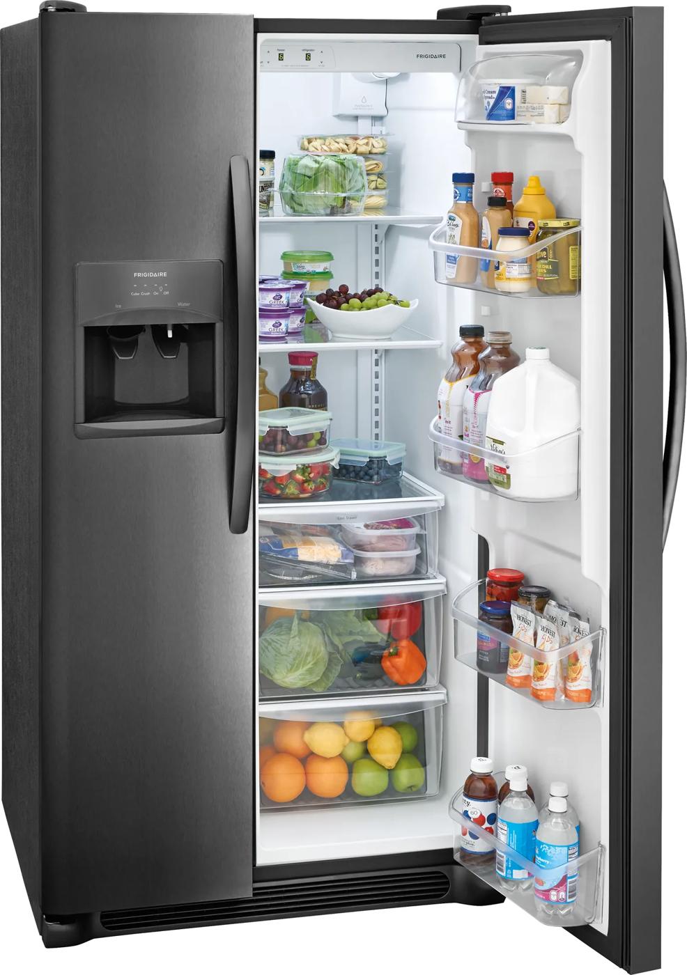 22.1 Cu. Ft. Side-by-Side Refrigerator Black Stainless Steel-FFSS2315TD