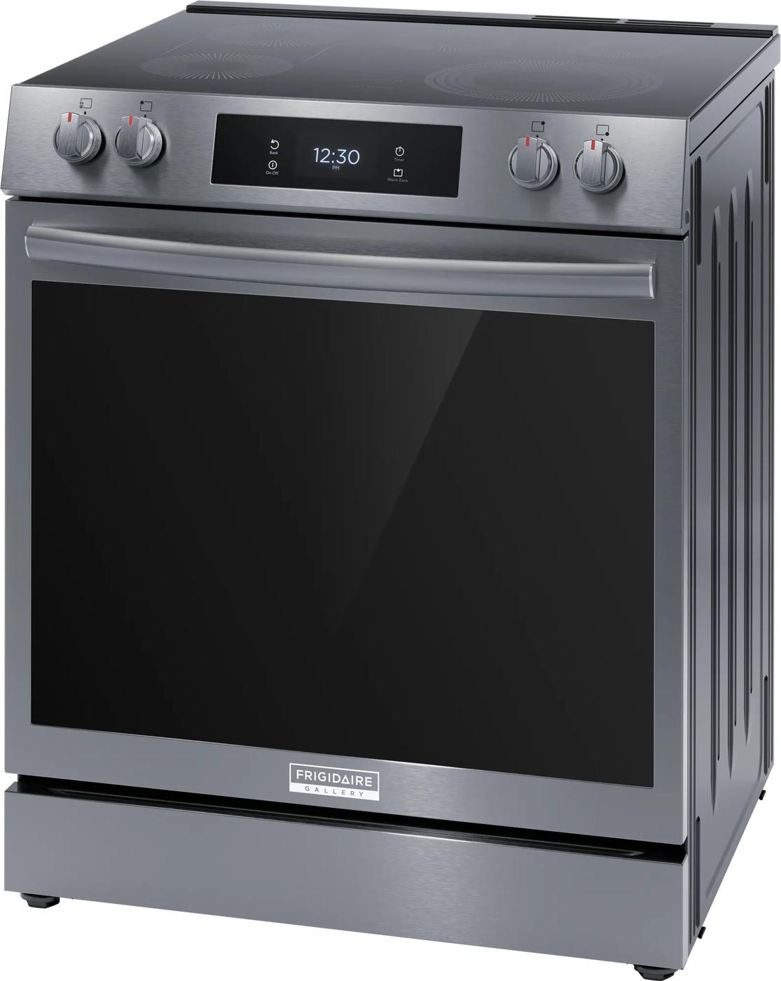 30" Front Control Electric Range with Total Convection Black Stainless Steel-GCFE306CBD