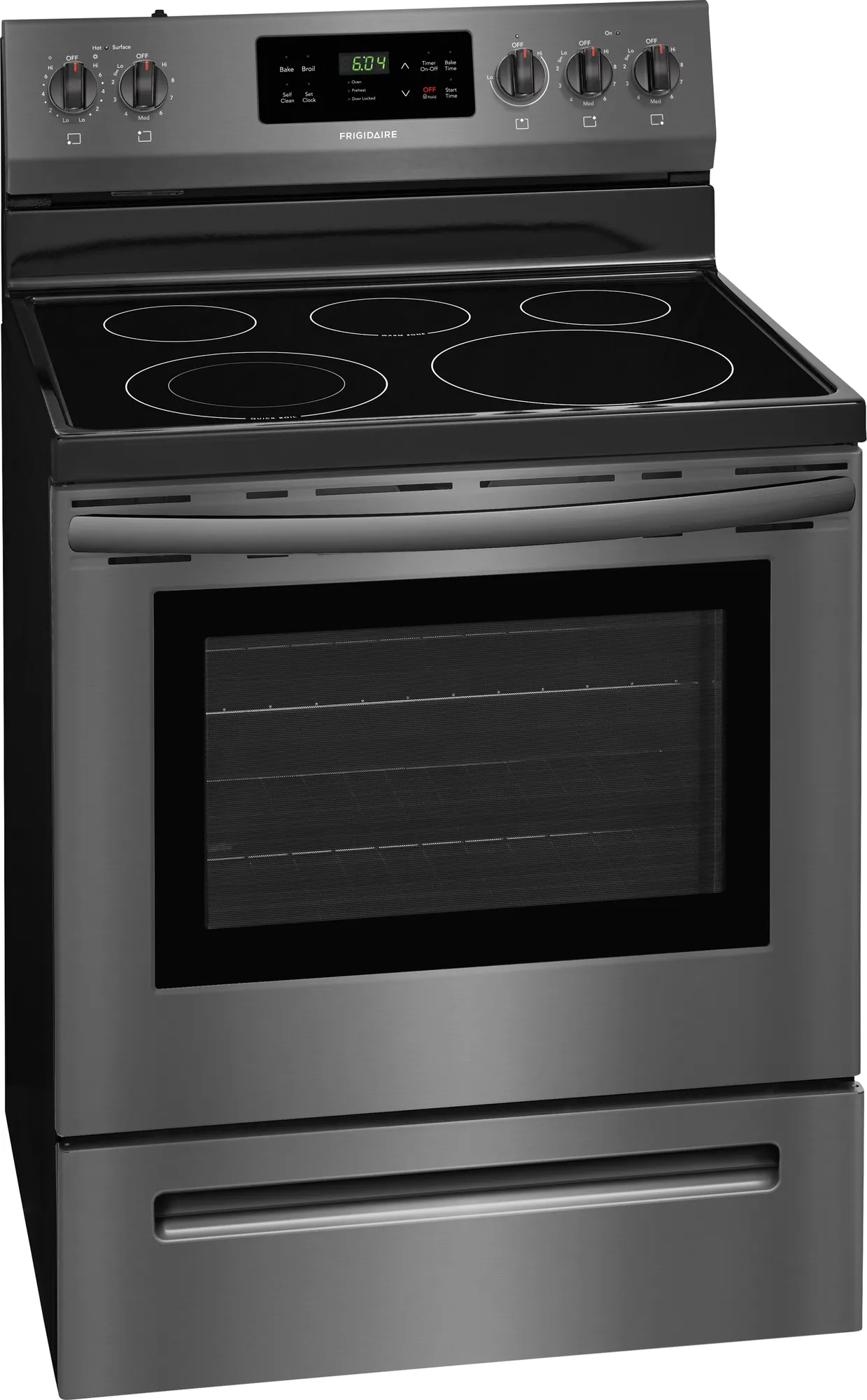 30" Electric Range Black Stainless Steel-CFEF3054TD