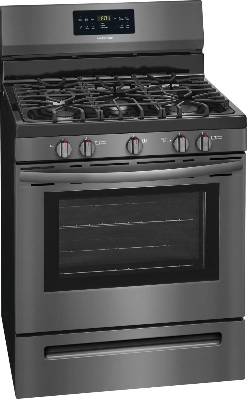 30" Gas Range Black Stainless Steel-FFGF3056TD