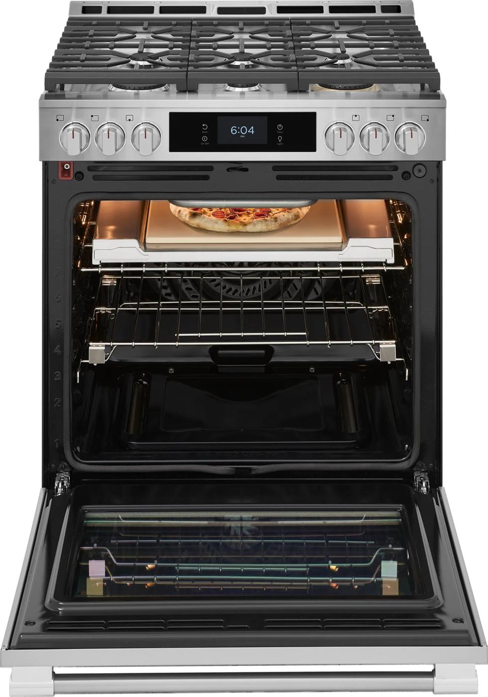 Cuisinière au gaz de 30 po (76,2 cm) avec pizza cuite sur pierre Acier inoxydable-PCFG3085BF